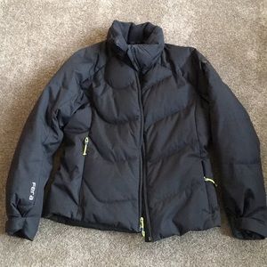 Warm down puffer jacket. Black. Sz 10.